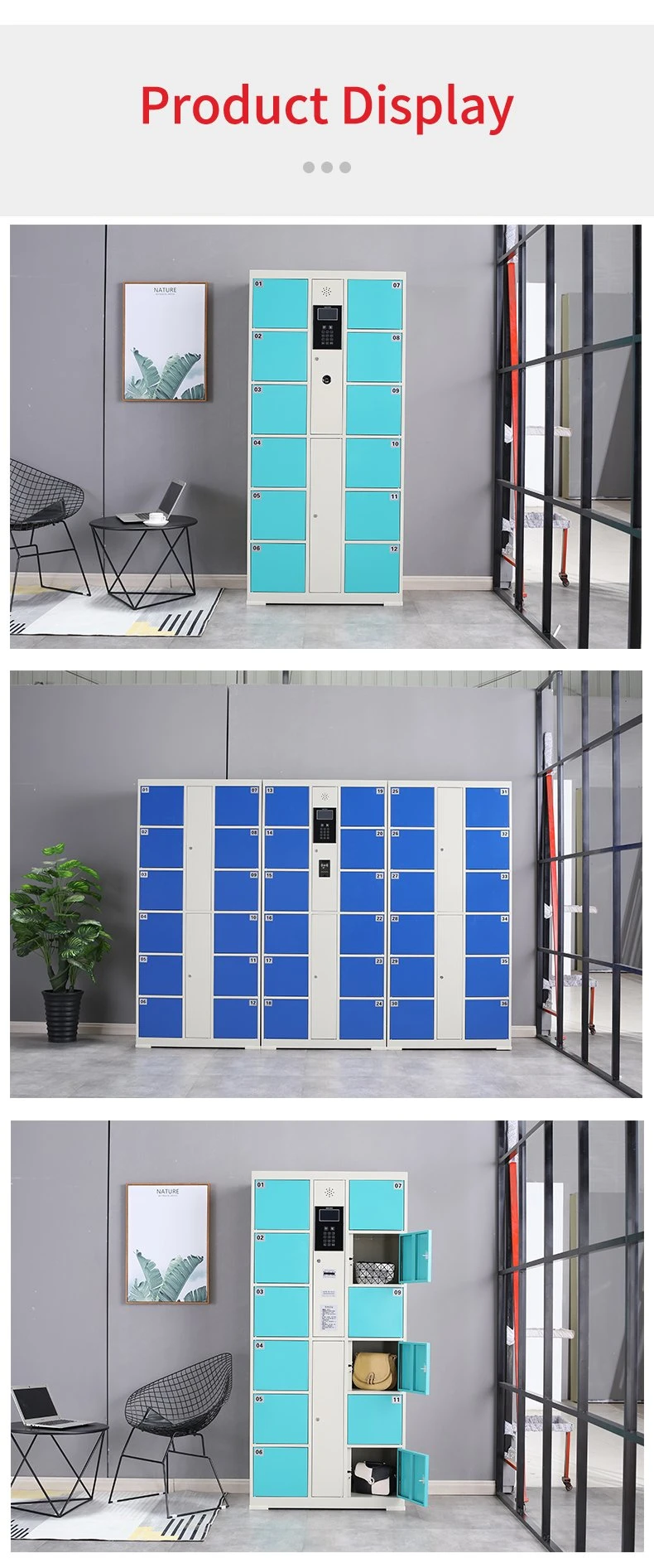 Supermart Electronic Locker Smart Storage Cabinet with Bar Code or Digital Code Cabinet