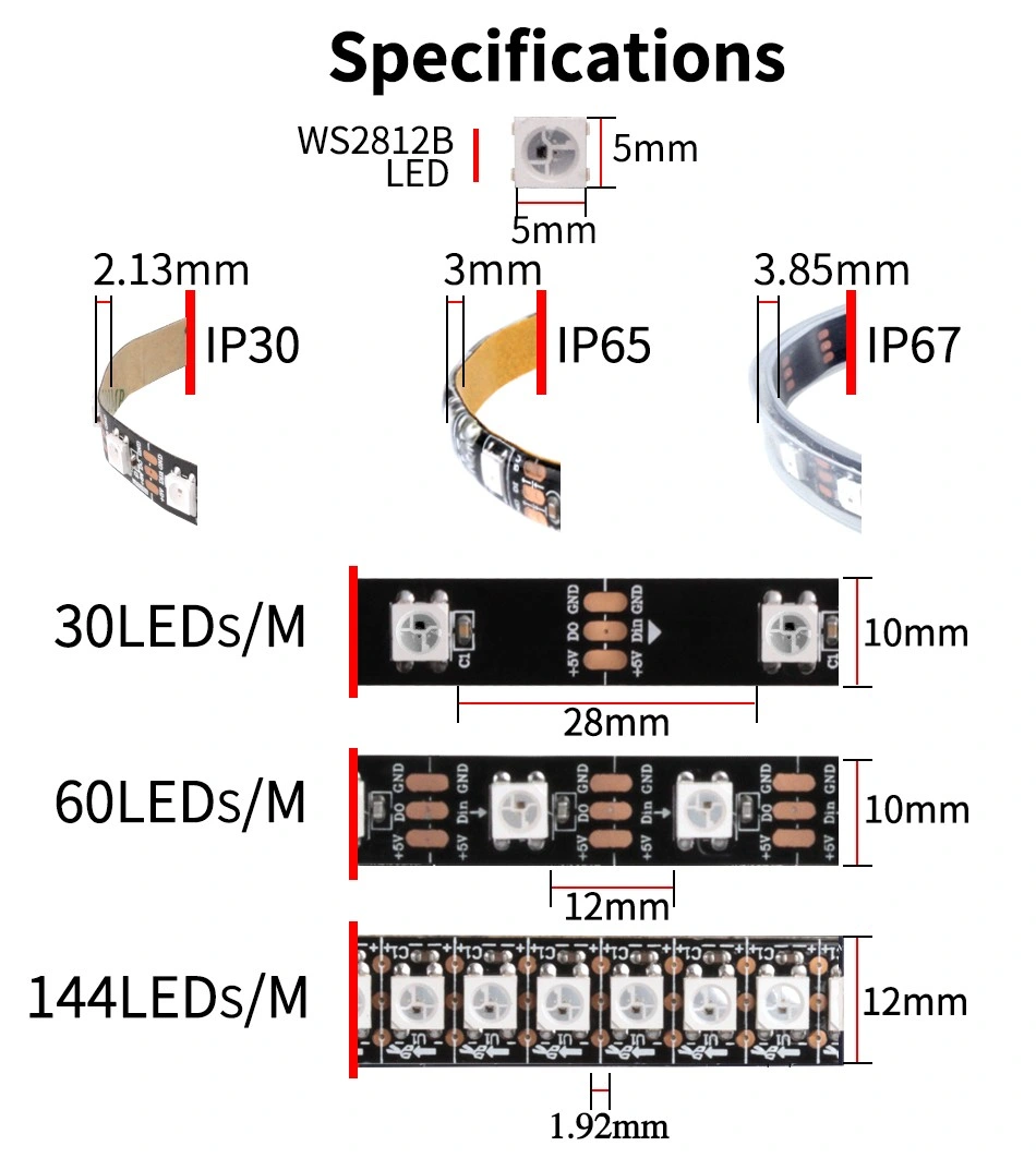 High Quality Ws2812b DC5V 8*8cm Pixel Matrix Panel Light