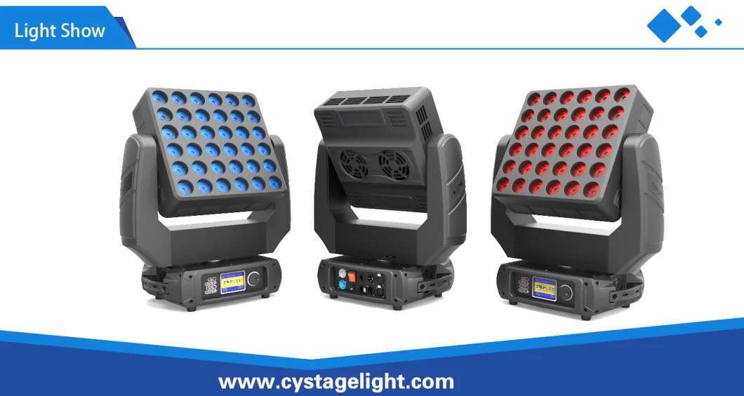 Magic Panel 6X6 36X15W RGBW 4in1 Infinite Rotating LED Matrix Beam Moving Head Stage Light