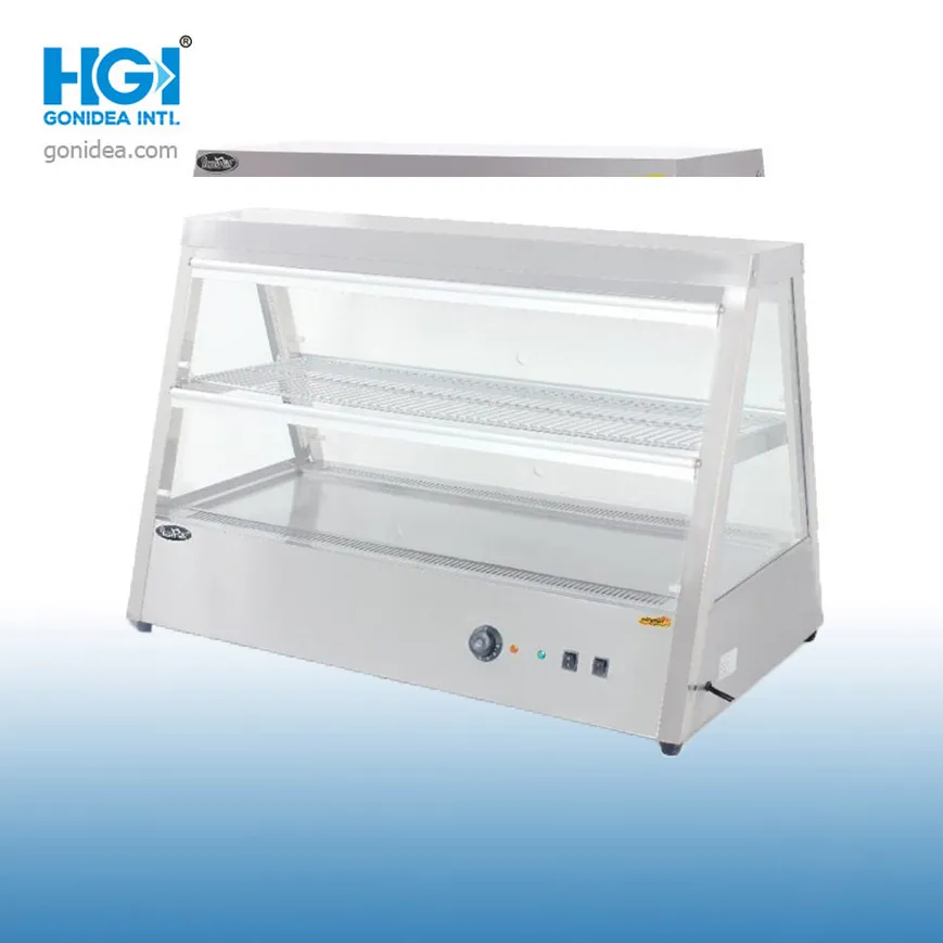 Kommerzieller elektrischer Display-Snacks-Speisenwärmerschrank Dh-2X2