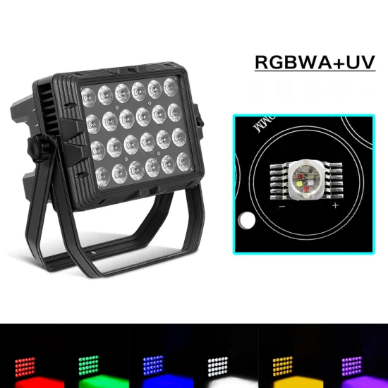 Großhandel DJ Bühne Bar KTV Nachtclub Disco Ausrüstung LED Wash 24PCS 24X10W 4in1 RGBW IP65 Wasserdichte Outdoor Flache PAR Can Wall Washer Projektor Effekt Licht