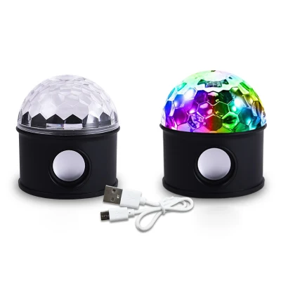 LED-Bühnenbeleuchtung, Disco-Kugel-Lautsprecher, automatische Farbwechsel-Beleuchtung, 6 W Kristall-Magic-Ball-Licht für KTV-DJ-Party